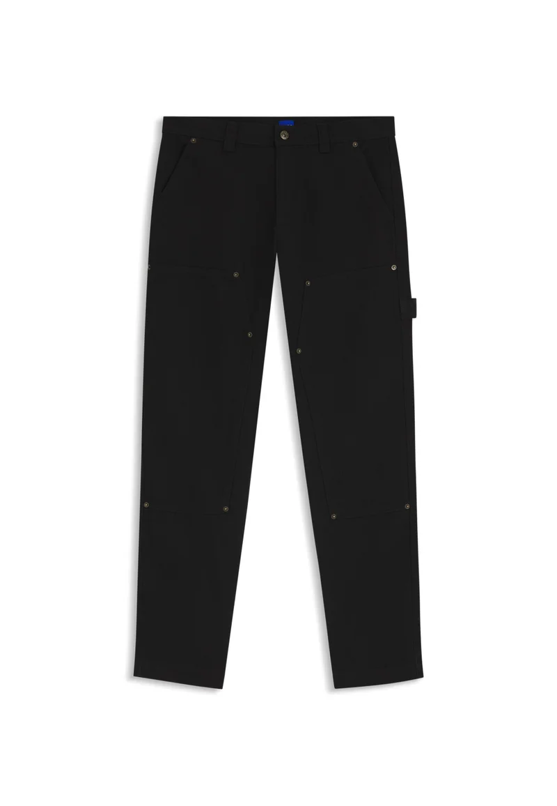هوجو Tapered-fit trousers in cotton canvas