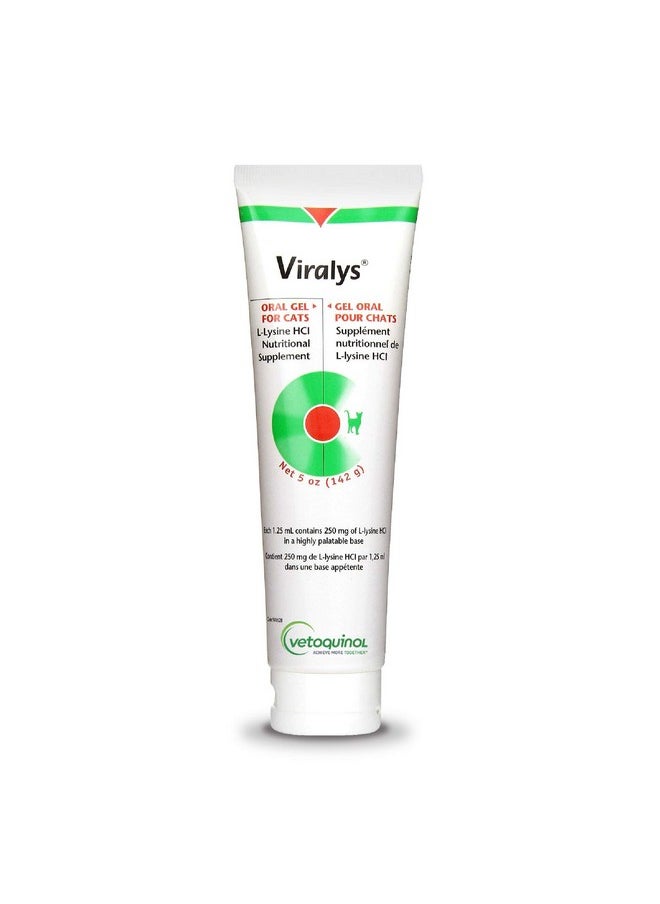 Vetoquinol - Viralys Gel LLysine Supplement For Cats, 5Oz  Cats & Kittens Of All Ages  Immune Health  Sneezing, Runny Nose, Squinting, Watery Eyes  Palatable Maple Flavor Lysine Gel - Image 1
