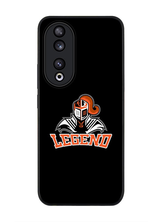 Stylizedd Rugged Black edge case for Honor 90 5G, Slim fit Soft Case Flexible Rubber Edges Anti Drop TPU Gel Thin Cover -  Legend Knight - Image 1