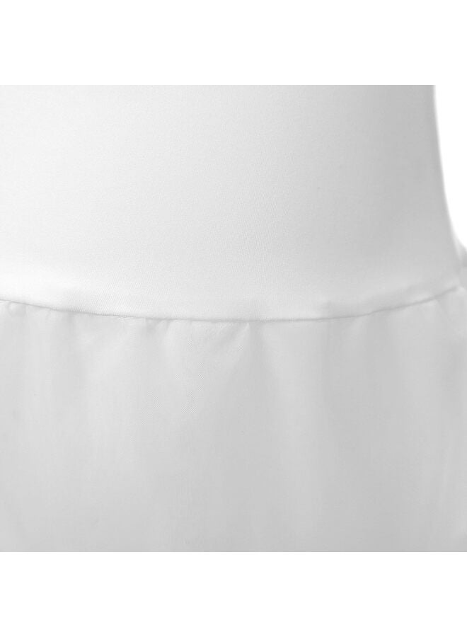 تنورة داخلية بيضاء للبنات، تنورة داخلية منفوشة للغاية بثلاث حلقات على شكل حرف A، تنورة داخلية منفوشة لحفلات الزفاف، ملابس داخلية كاملة قابلة للتعديل للأطفال للبنات - Image 2