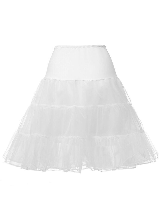 تنورة داخلية بيضاء للبنات، تنورة داخلية منفوشة للغاية بثلاث حلقات على شكل حرف A، تنورة داخلية منفوشة لحفلات الزفاف، ملابس داخلية كاملة قابلة للتعديل للأطفال للبنات - Image 1