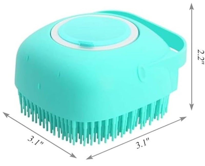 Silicone Bath Loofah with Reservoir, Massage Brush Exfoliating Bath and Shower Silicone with Soap Dispenser (Random color) - Image 5