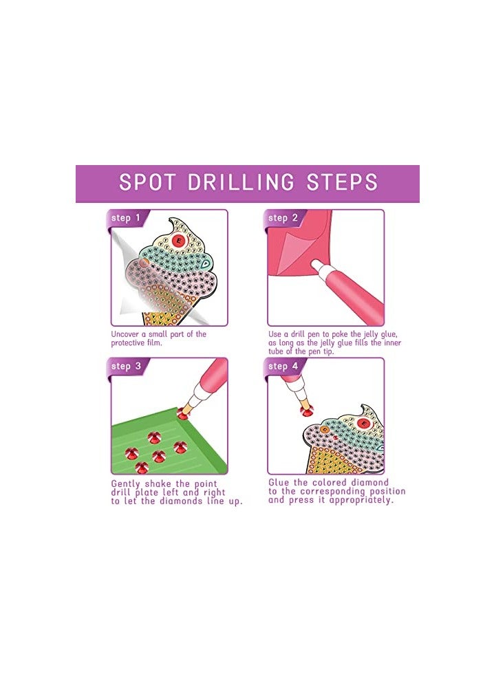 كابتن تيك 5D Mosaic Art Craft Kit for Kids Ages 8-12, Diamond Painting Keychain Set, Creative Gem Sticker Activity for Girls - Image 5