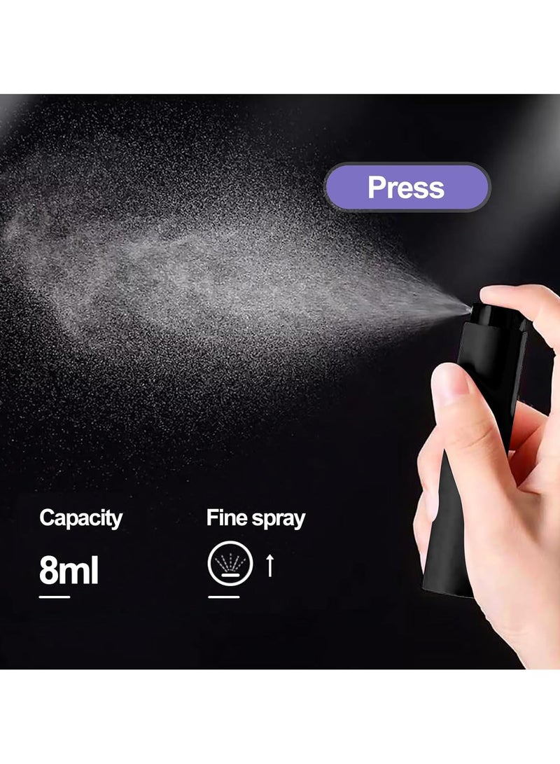 جود تول 4 قطع 8 مل بخاخ عطر للسفر قابل لإعادة التعبئة زجاجات رذاذ صغيرة محمولة مع قمع وقطارة ومضخة إعادة تعبئة للنساء والرجال والسفر والإجازة - Image 5