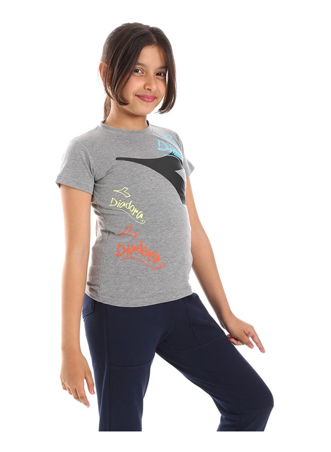 DIADORA Girls Cotton Printed T-Shirt - Image 4