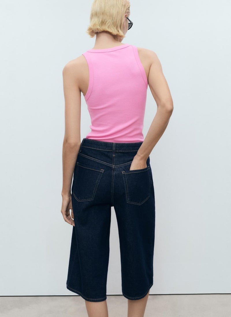 MANGO Ribbed Cotton-Blend Top  - Image 2