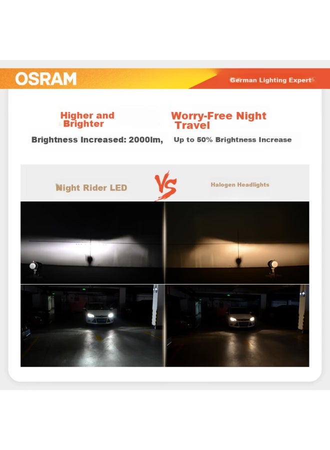 أوسرام Osram Automotive Led Headlights Night Racer 2.0 Hir2High And Low Beam Car Bulb, 6000k, 12v/25w - Image 3