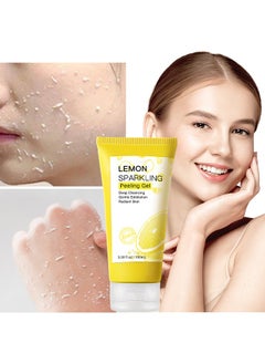 MOOYAM Peeling Gel - Face Exfoliator Lemon Sparkling Peeling Gel Brightening Facial Exfoliator Deep Exfoliating Face Exfoliator Exfoliating Peeling Gel Gently Daily Exfoliates For All Skin Types 100ml  - Image 1