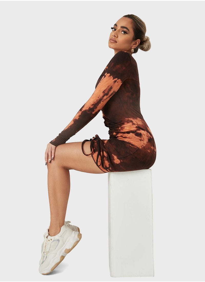 Missguided - Tie Dye Bodycon Mini Dress - Image 1