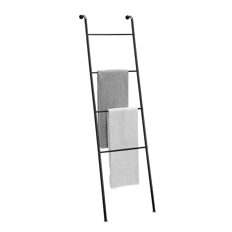 SunnyPoint SunnyPoint Classic Home Bath Bedroom Closet Leaning Ladder Rack BLK 