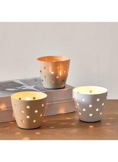 Home Box Calot 3-Piece Metal Votives Set 8.5 x 7.5 x 8.5 cm  - Image 1