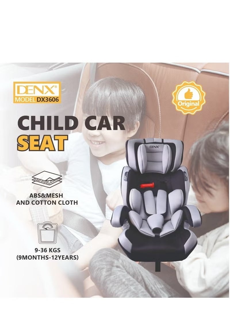 Denx Comfortable Baby Car Seat, For Children From 1 Month To 12 Years With Multiple Reclining Positions, Adjustable Headrest Height, Certified Travel Baby Car Seat For Toddlers Blue/Black - Image 5