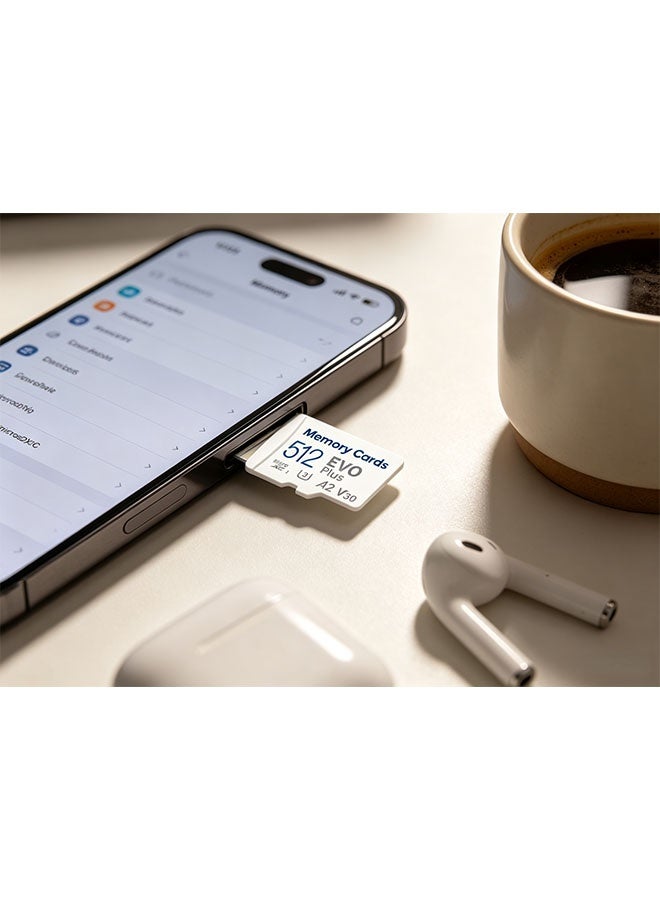 بطاقة ذاكرة SD EVO Plus 512 جيجابايت مع محول، بطاقة ذاكرة Micro SD، سعة تخزين ممتدة تصل إلى 130 ميغابايت/ثانية، لـ PS5 وPS4 وSwitch وآلات اللعب والهواتف الذكية والكاميرات والأجهزة الأمنية GoPro ودوش كاميرا 512 جيجابايت - Image 3