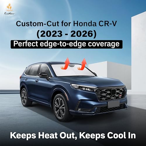 EcoNour Windshield Sunshade for Honda CRV 2023-2024 2025 2026 Sun Visor for Front Windshield & Window Sun Shade Cover, UV Heat Blocker & Protector, Car Accessories - Image 2