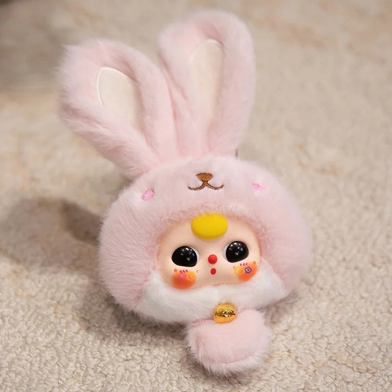 Y&D Funny Kids Sleeping Toys Cartoon Simulation Plush Rabbit Keychain Super Soft Vinyl Soft Toy Dolls PP Cotton Filled for Kids - Image 1