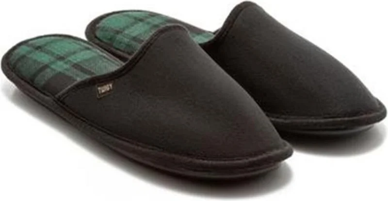تويجي Plaid Men's Home Slippers Black Green 41/46 AA0551