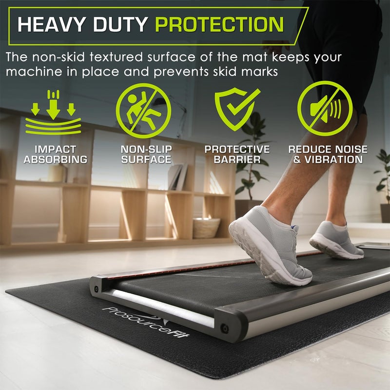 ProsourceFit Exercise Equipment & Treadmill Mat High Density PVC Floor Protector, 3 x 6.5-feet - Image 5