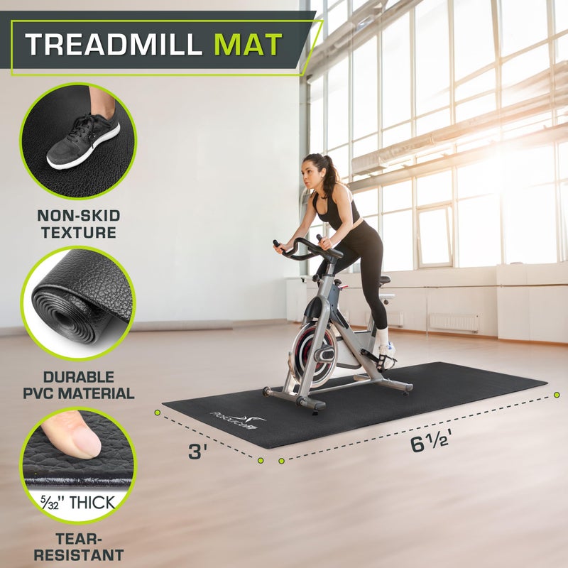 ProsourceFit Exercise Equipment & Treadmill Mat High Density PVC Floor Protector, 3 x 6.5-feet - Image 2