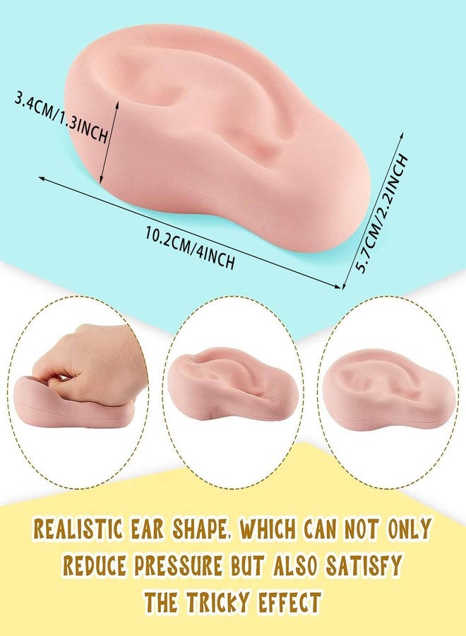 Hungdao لعبة ضغط 2 قطعة أذن مضحكة واقعية لتخفيف التوتر، هدايا حفلات، هدايا مزحة تفاعلية، هدايا كروية للعودة إلى المدرسة للبالغين، مهدئ للقلق، مقالب وهدايا حفلات. - Image 2