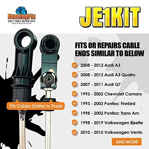 BushingFix.com BushingFix JE1Kit - Automatic Transmission Shift Cable Bushing Repair Kit, Replacement Shifter Cable Bushing, Quality Transmission Repair Kit, Compatible with Volkswagen, Audi, Porsche & Other Brands - Image 4