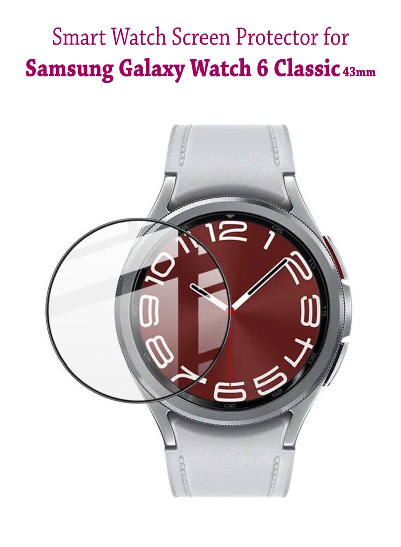 Waldic Nano Explosion Proof Screen Protector For Samsung Galaxy Watch6 Classic 43mm - Black  - Image 1