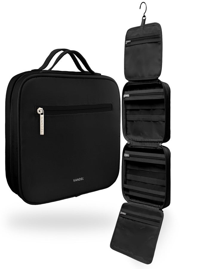 VANDEL Waterproof Hanging Toiletry Bag [TSA-Approved] Hanging Makeup Organizer Bag, Cosmetic Travel Bags for Women, Makeup Case Toiletries Organizer Hygiene Bathroom Shower Caddy - Black - Image 1