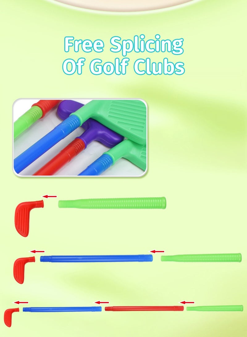 Toddler Golf Clubs Set with 6 Balls 4 Golf Clubs and Golf Cart, Kids Golf Toys , Indoor & Outdoor Sport Golf Games Toy Gifts, Competitive Game Parent-Child Interaction for Boys Girls