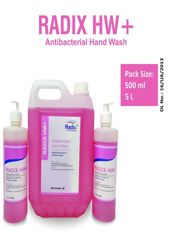 acuro RADIX HW+ : Antibacterial Germ protection Handwash Liquid - Kills 99.9% Harmful Bacteria and Germs (pack of 6, 6x500ml) - Image 5