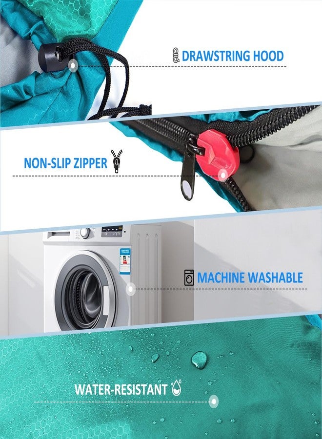 oaskys كيس نوم للتخييم من أوسكيز - مناسب لثلاثة فصول (الطقس الدافئ والبارد) - خفيف الوزن ومقاوم للماء، مناسب للبالغين والأطفال - معدات التخييم والسفر والأنشطة الخارجية - Image 3