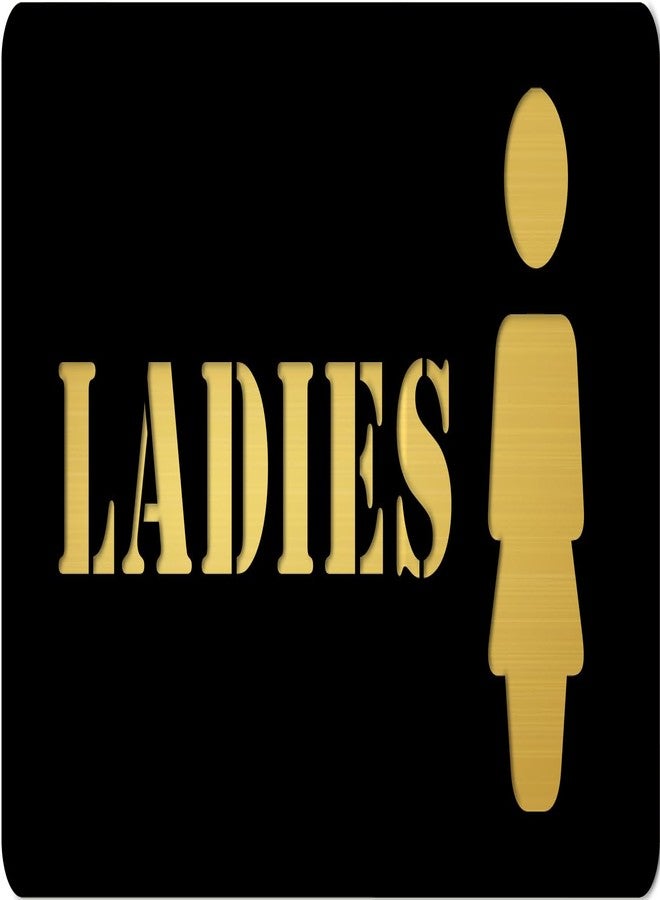 Inephos Gents & Ladies Washroom Acrylic Signage Set | Premium Black & Gold Toilet Door Sign Board | Office Hotel Restaurant Commercial Use | Set of 2 (Gents & Ladies 01) - Image 5