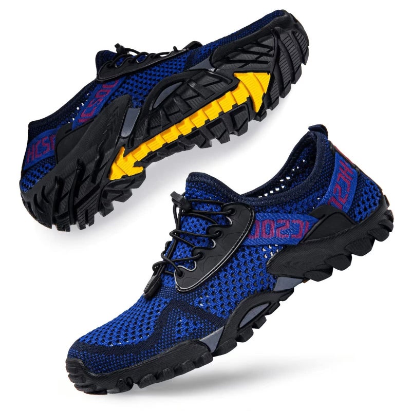Men QuickDry Water Shoes Women Beach Swim Shoes Hiking for Water Aerobics Beach River Walking Diving Navy Black