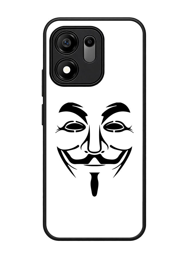 Stylizedd Rugged Case for Honor X7e Plus / 600 Smart- Slim Fit Hybrid Rubber Cover Vendetta Mask - Image 1