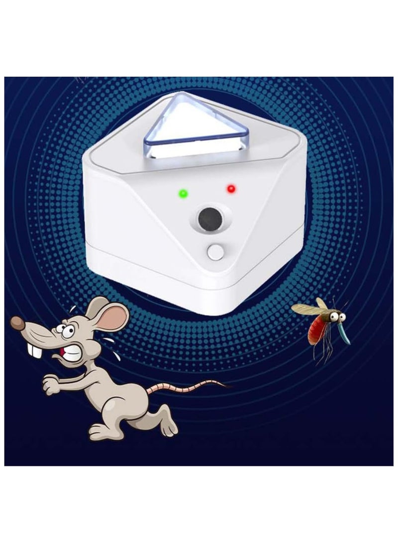 عام مضاد الفئران الالكتروني بتقنية فوق صوتية مكون من 4 مراتب، مضاد الفأر بـ 4 أنماط، للتحكم في الفئران داخل المنزل، في خزانة الأثاث، المرآب، والتأجير الترفيهي. - Image 3