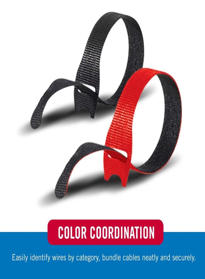 VELCRO Brand ONE WRAP Thin Ties | Strong & Reusable | Perfect for Fastening Wires & Organizing Cords | Black/Gray, 15in x 1/2-Inch | 30 Count (94257) - Image 4