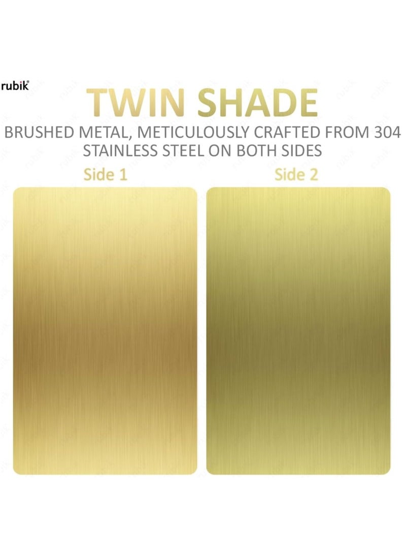 Rubik NFC 215 Metal Cards Gold (Twin Shade), Invisible Chip, NTAG215 High-end Preistige Business Card, 304 Stainless Steel (Gold, 2 Cards)  - Image 3