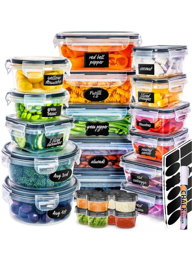 fullstar 50-Piece Plastic Food Storage Containers with Lids (24 Containers & 24 Lids) - Leakproof, BPA-Free, Meal Prep Containers, Reusable Lunch Storage Set for Kitchen Organization (Pack of 50) - Image 1