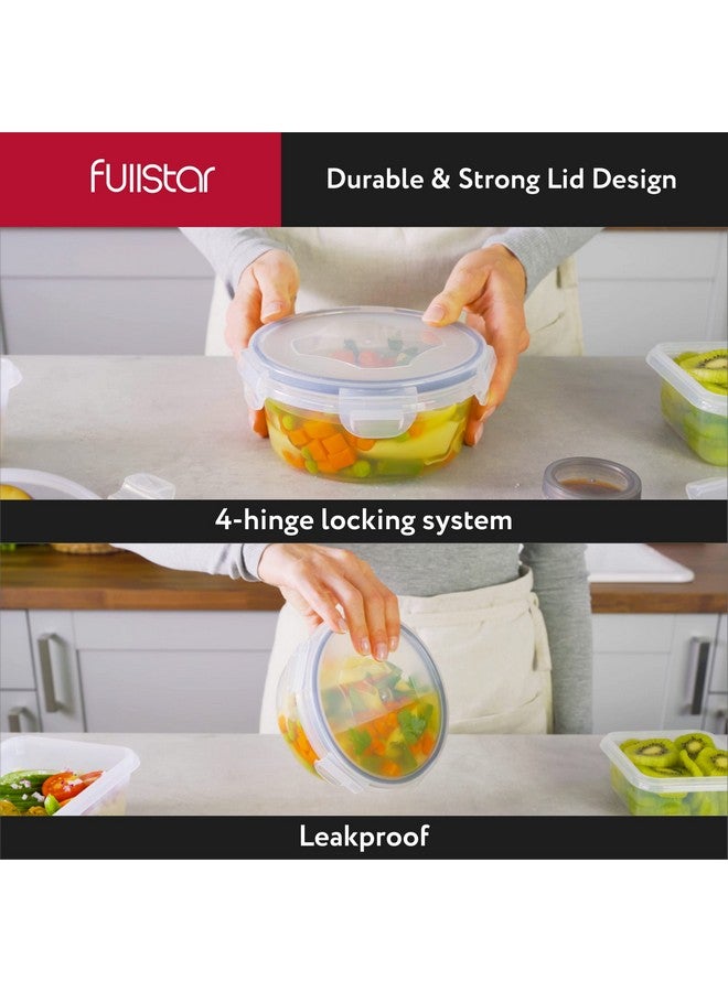 fullstar 50-Piece Plastic Food Storage Containers with Lids (24 Containers & 24 Lids) - Leakproof, BPA-Free, Meal Prep Containers, Reusable Lunch Storage Set for Kitchen Organization (Pack of 50) - Image 3