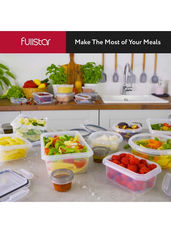 fullstar 50-Piece Plastic Food Storage Containers with Lids (24 Containers & 24 Lids) - Leakproof, BPA-Free, Meal Prep Containers, Reusable Lunch Storage Set for Kitchen Organization (Pack of 50) - Image 5
