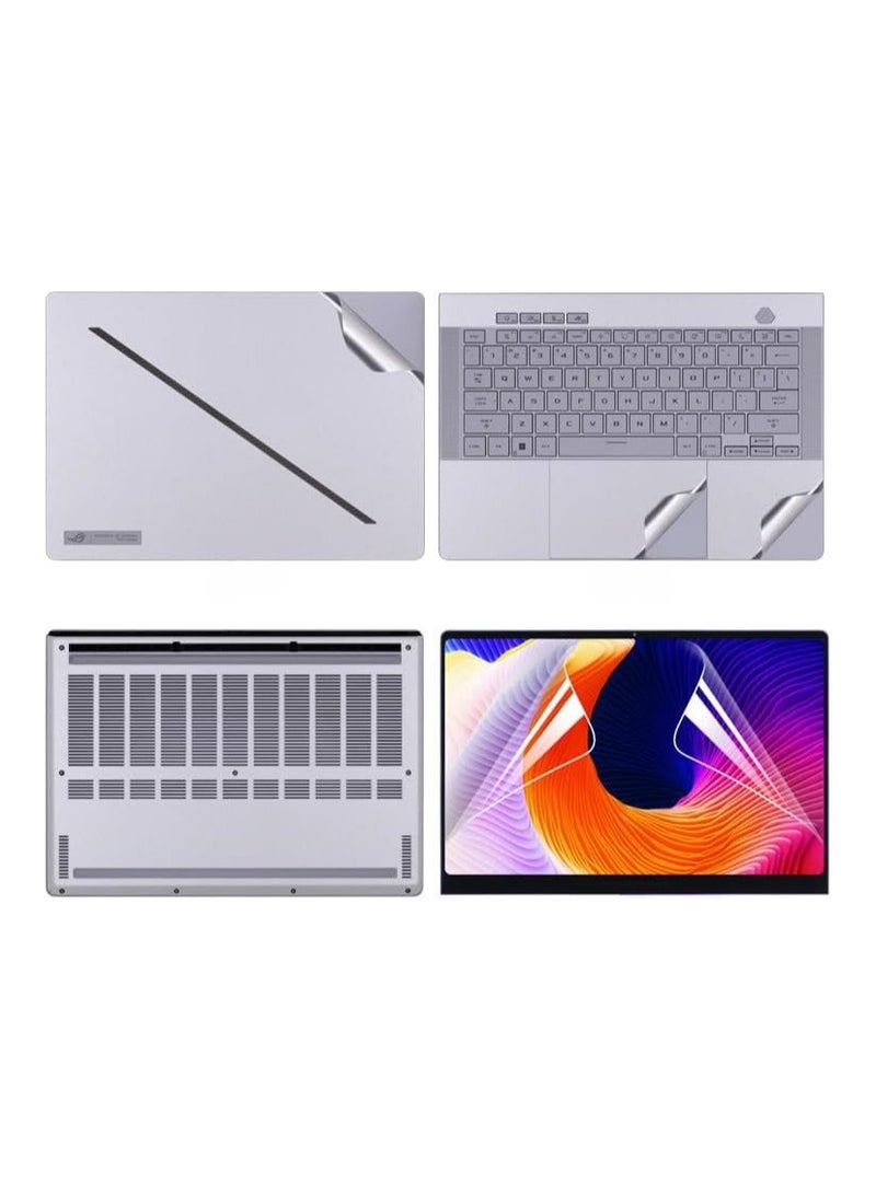 عام أكمام ملصقات واقية متوافقة مع ASUS ROG Zephyrus G16 16 بوصة (2024) GU605M - ملصقات مقاومة للخدوش مع أفلام حماية ثلاثية الجوانب وأفلام عالية الدقة