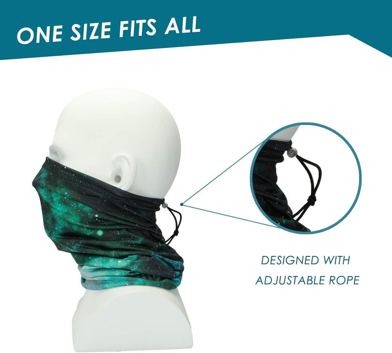 Doerix Neck Gaiter Face Mask Reusable, Cloth Face Masks Bandana Balaclava Cover Scarf Shield - Image 5