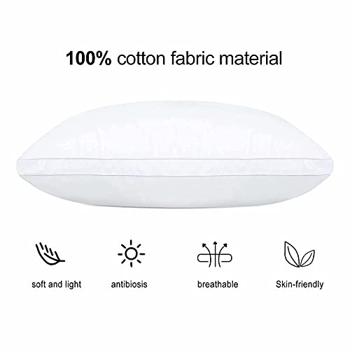 JICUSE Bed Pillows for Sleeping 1 Pack,Standard Size,Luxury Hotel Collection Pillow,Soft Fluffy and Great Support Down Alternative Filling,Gusseted Pillow for Side and Back Sleepers(20x26) - Image 4