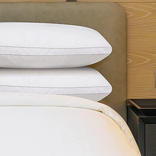 JICUSE Bed Pillows for Sleeping 1 Pack,Standard Size,Luxury Hotel Collection Pillow,Soft Fluffy and Great Support Down Alternative Filling,Gusseted Pillow for Side and Back Sleepers(20x26) - Image 3