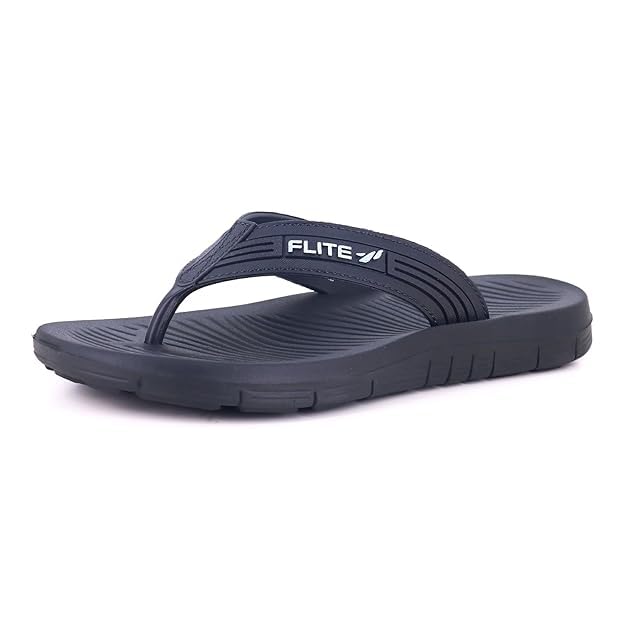 FLITE Thong V-Strap Slippers for Men & Women | Soft Cushioned, Lightweight & Non-Slip Daily Use Chappals (Navy, UK Footwear Size System, Adult, Men, Numeric, Medium, 7) - Image 1