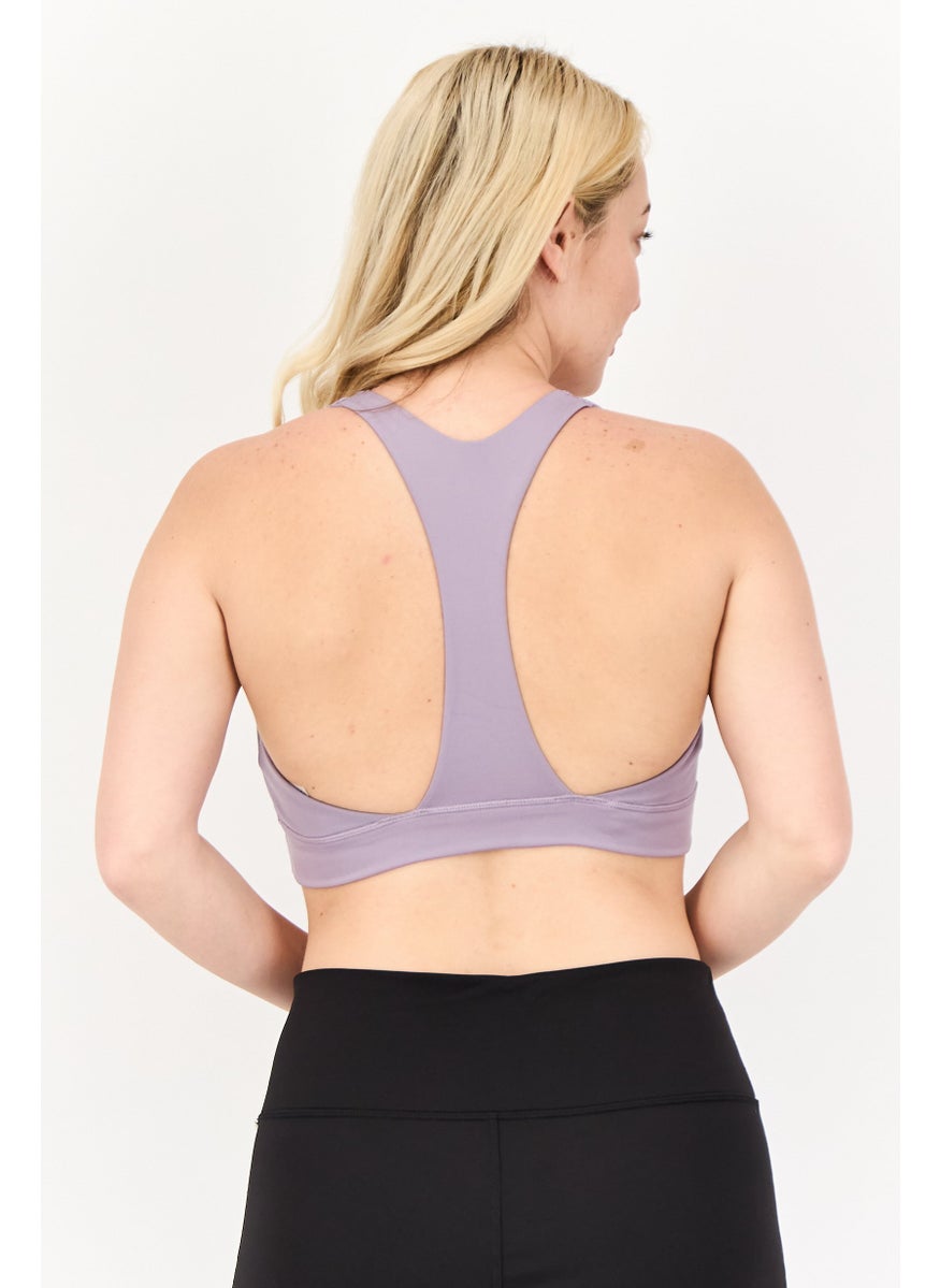 PUMA Women Brand Logo Padded Sports Bra, Pale Purple  - Image 4