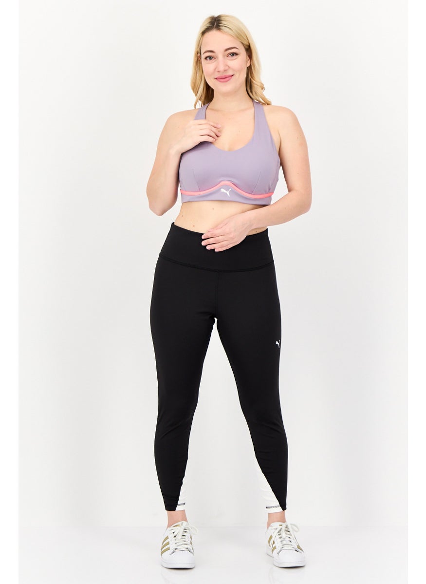 PUMA Women Brand Logo Padded Sports Bra, Pale Purple  - Image 2
