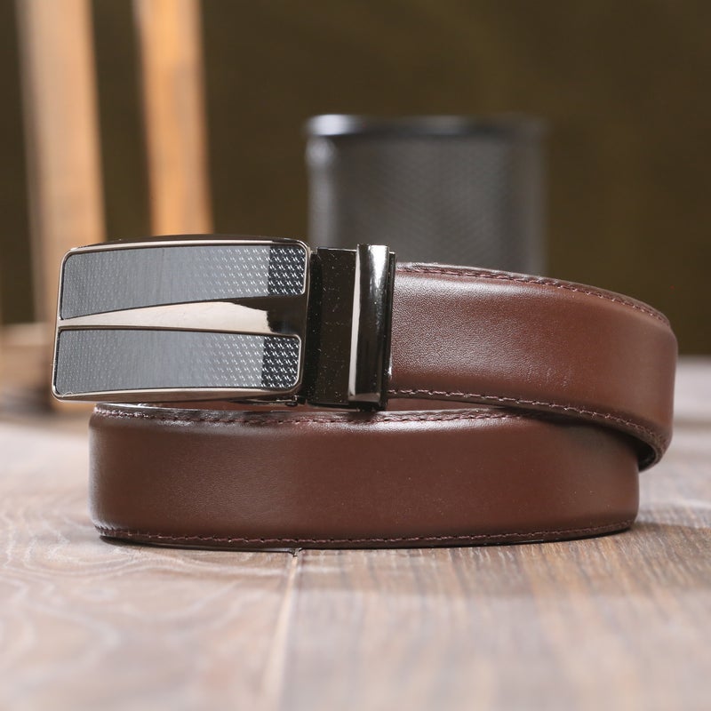 Testa Toro Classic Automatic Leather Belt (Click) with Carbon Buckle – B20 - Image 3