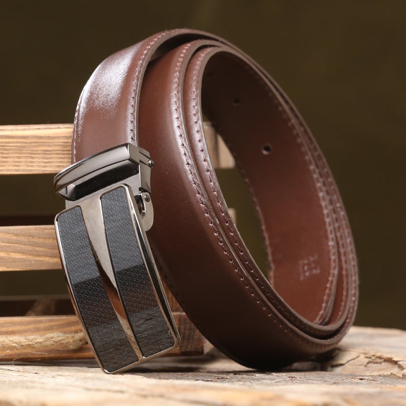 Testa Toro Classic Automatic Leather Belt (Click) with Carbon Buckle – B20 - Image 2