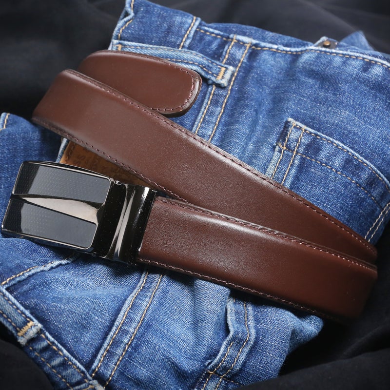 Testa Toro Classic Automatic Leather Belt (Click) with Carbon Buckle – B20 - Image 4