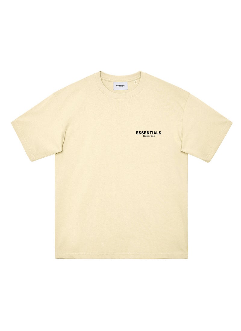 Generic - FOG Double Line ESSENTIALS Season 8 SS22 Flocking Loose Large OS Short-sleeved T-shirt Men's High Street Trendy Brand - Image 1
