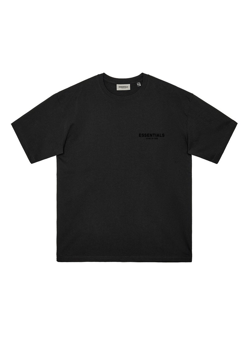 Generic - FOG Double Line ESSENTIALS Season 8 SS22 Flocking Loose Large OS Short-sleeved T-shirt Men's High Street Trendy Brand - Image 1